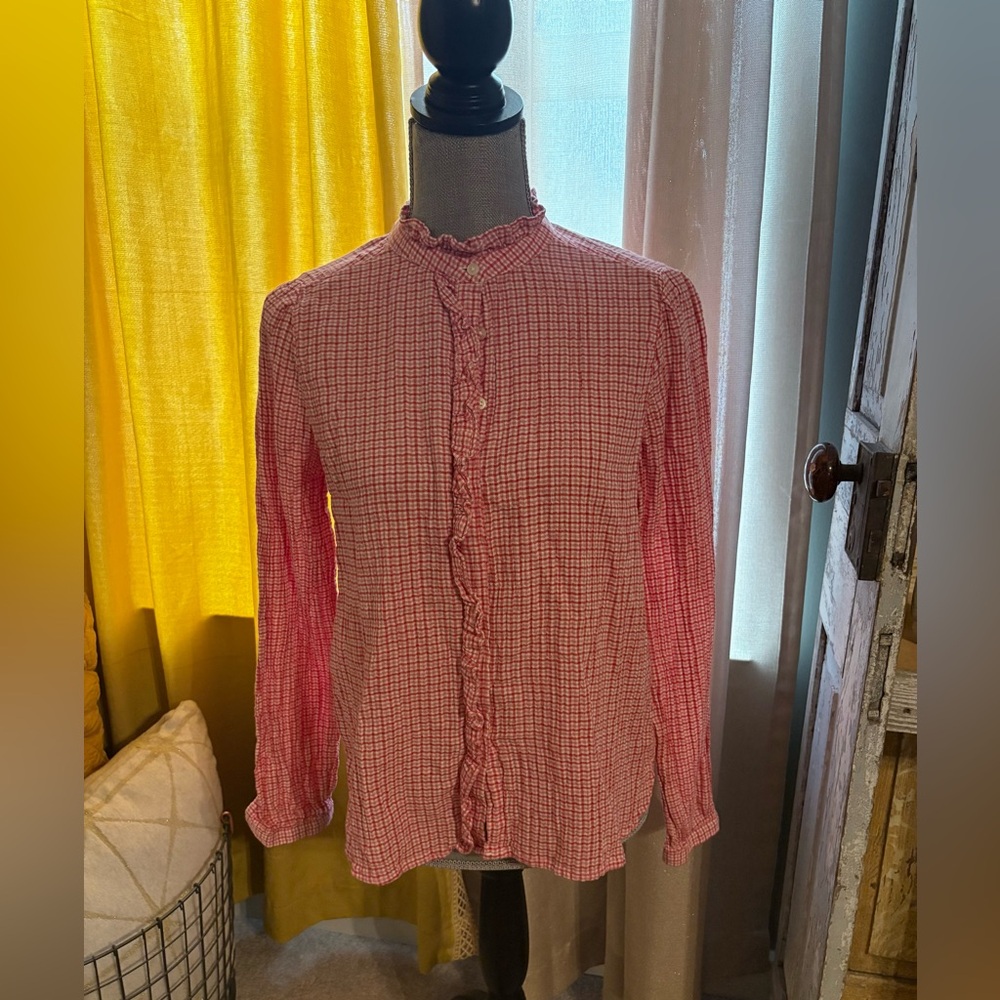 LOFT Women’s Button Down Long Sleeve Top Sz Small